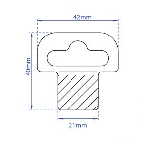 Eurofix hangtab op rol, lijmformaat 18x21 mm