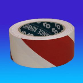 Markeringstape - 50mm×33mtr - Wit-Rood