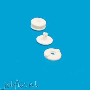 Drukknop Wit Kunststof  3 mm