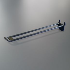 Kartonhaak dubbel - zwart - 200 mm