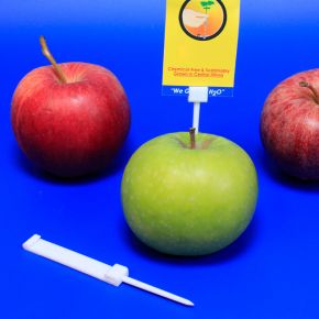 Prijskaartprikker 125mm hoog, Capaciteit 80mm, wit/kunststof